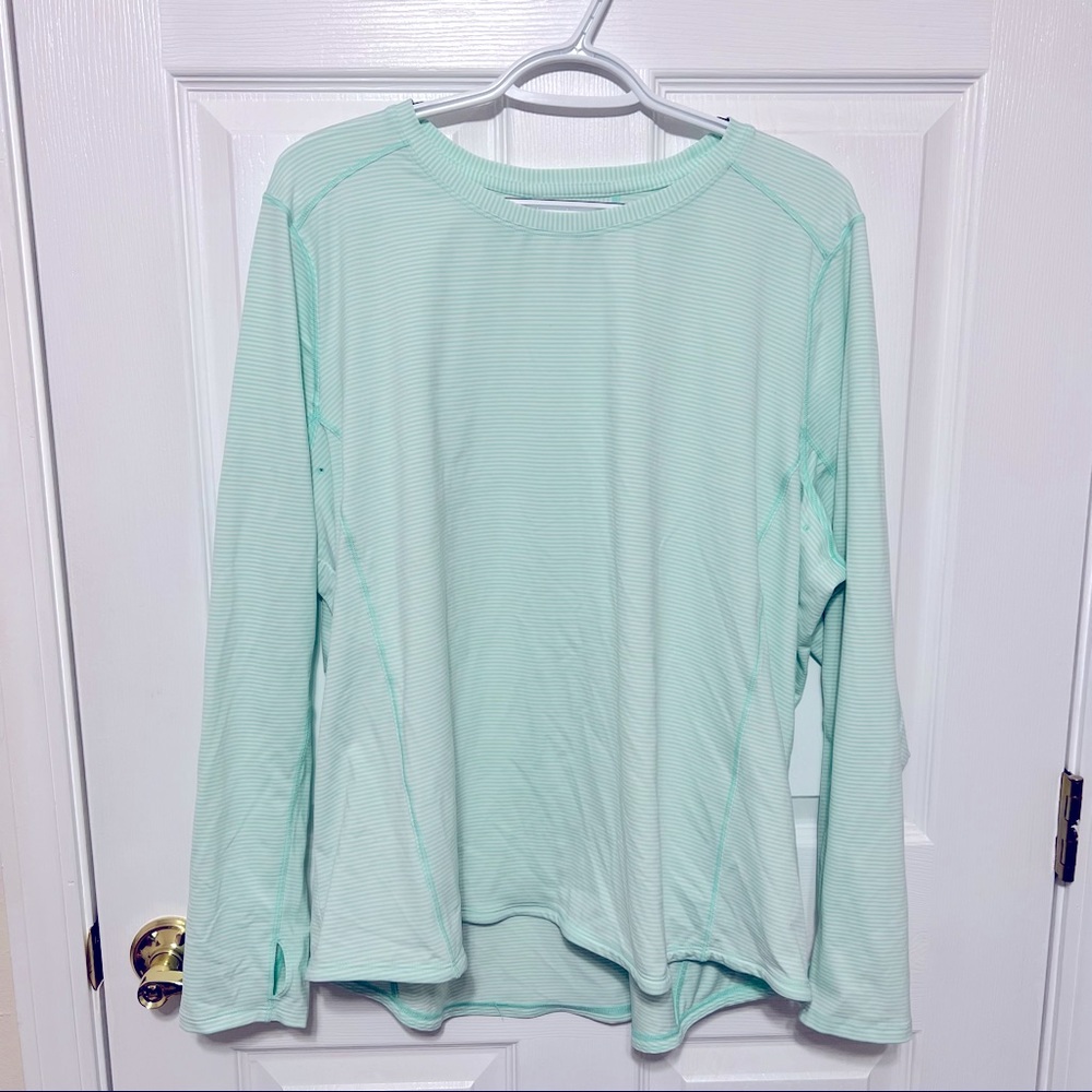 Duluth Women's Plus Pier Genius Long Sleeve T-Shirt mint 2X